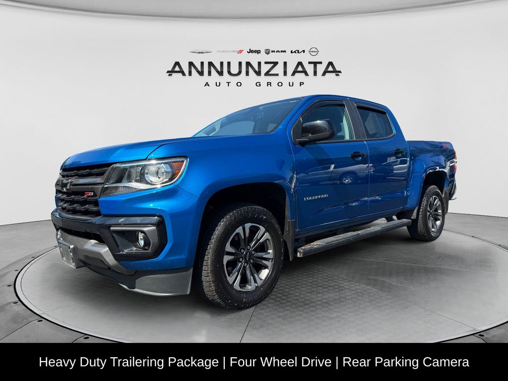 Bright Blue Metallic 2021 Chevrolet Colorado Pickup Truck Four-Wheel Drive 8-Speed Automatic