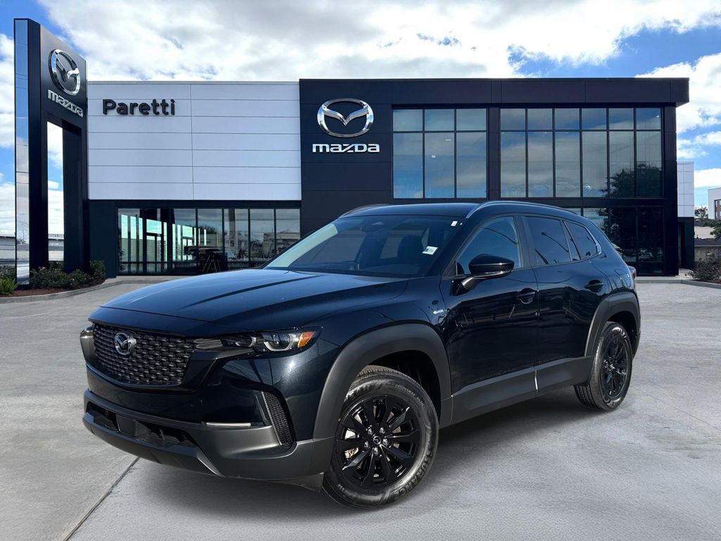 Jet Black Mica 2025 Mazda CX-50 Hybrid Preferred AWD SUV / Crossover All-Wheel Drive Continuously Variable Transmission