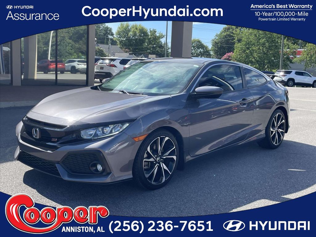 Gray 2018 Honda Civic Coupe Coupe Front-Wheel Drive 6-Speed Manual