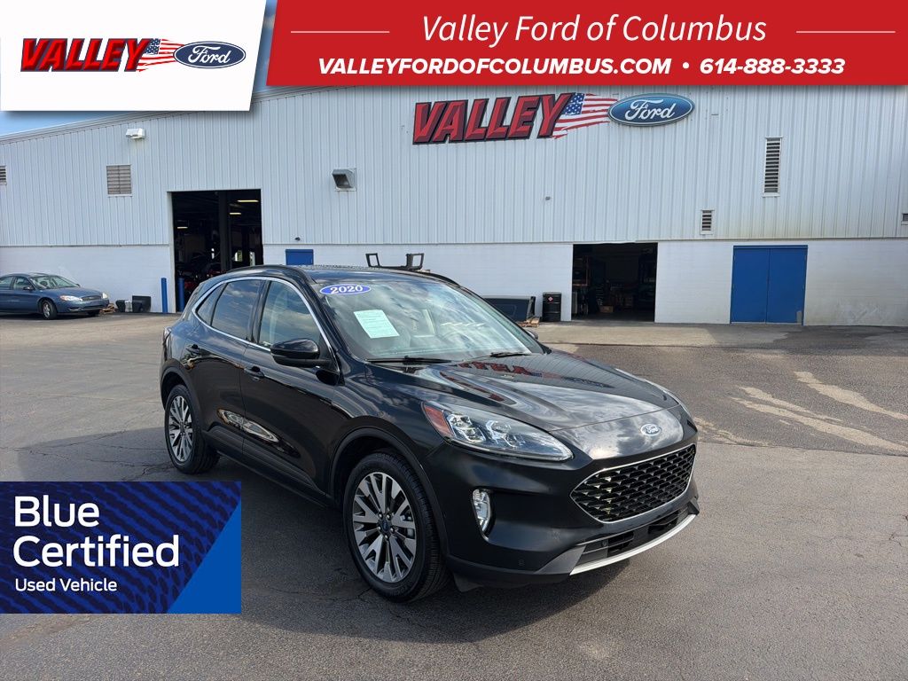 Black Metallic 2020 Ford Escape Titanium AWD SUV / Crossover All-Wheel Drive 8-Speed Automatic