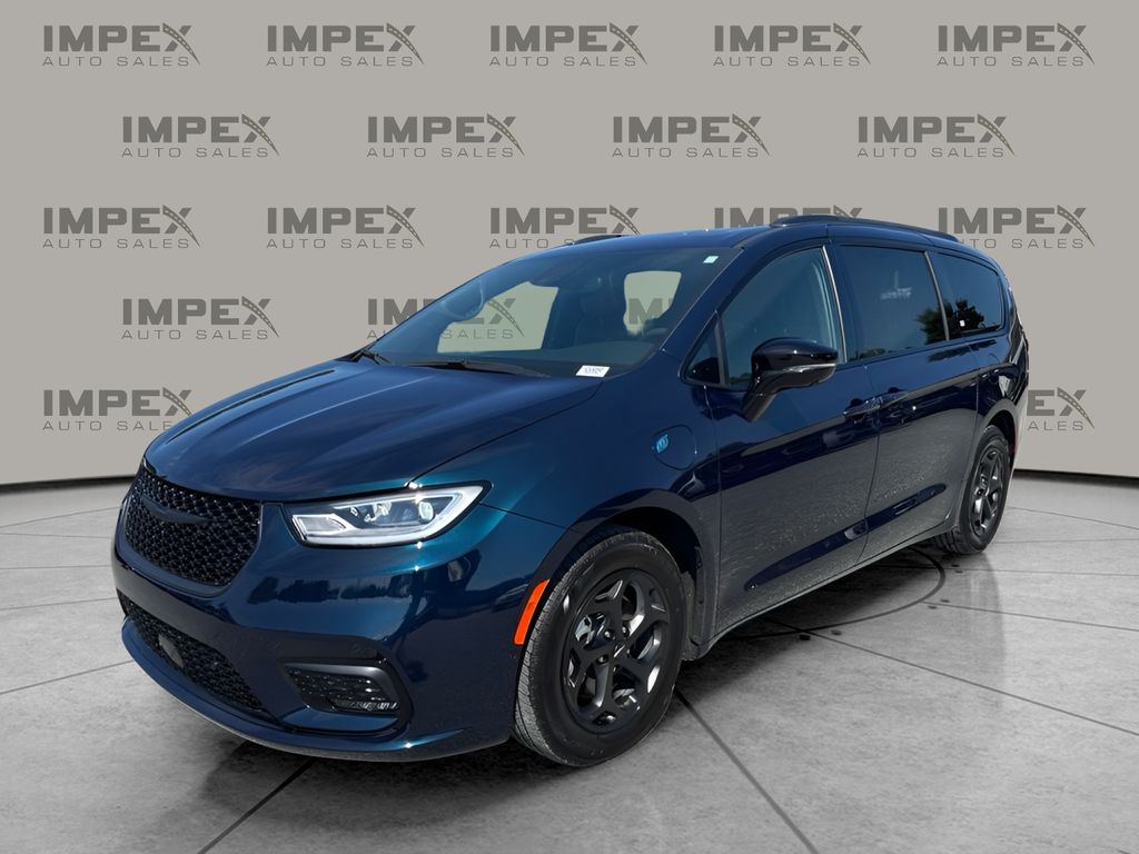 Fathom Blue Pearlcoat 2024 Chrysler Pacifica Hybrid Minivan Front-Wheel Drive Continuously Variable Transmission