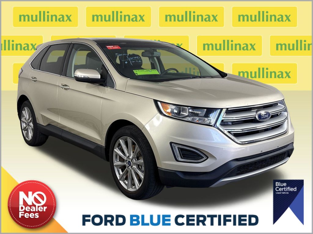 White Gold 2018 Ford Edge Titanium AWD SUV / Crossover All-Wheel Drive 6-Speed Automatic