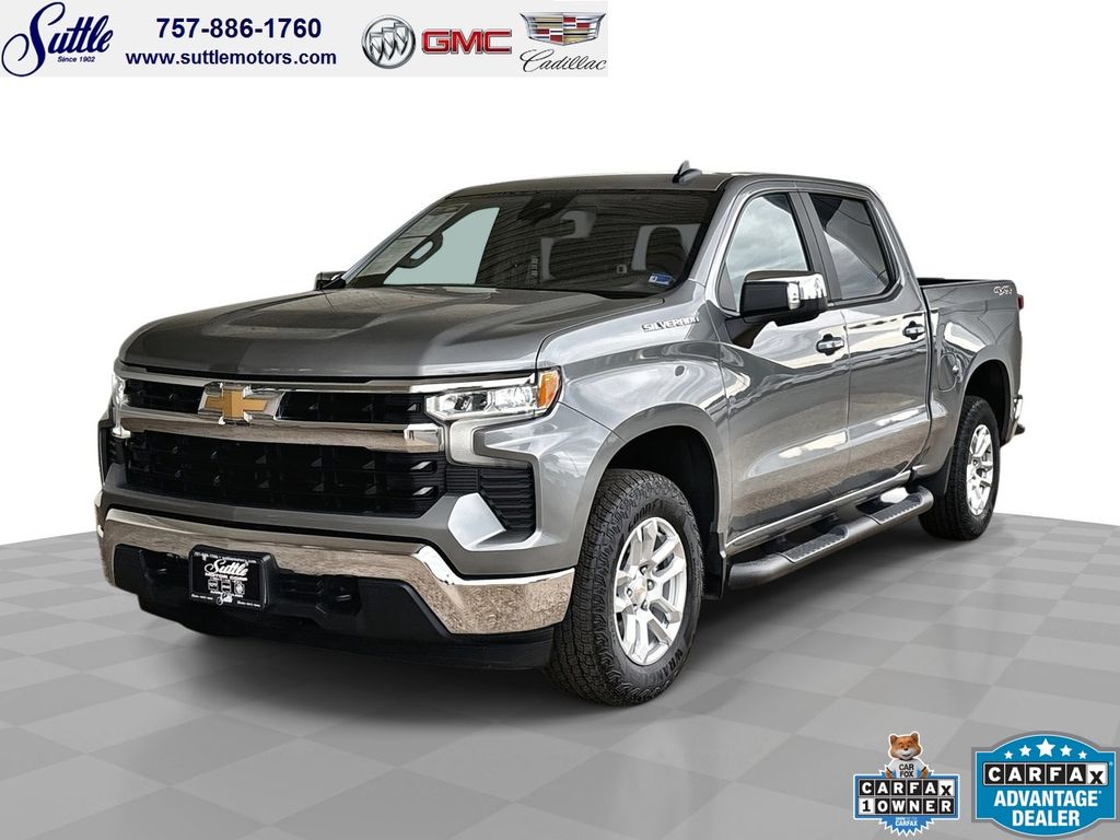 Sterling Gray Metallic 2023 Chevrolet Silverado 1500 LT Crew Cab 4WD Pickup Truck Four-Wheel Drive 8-Speed Automatic