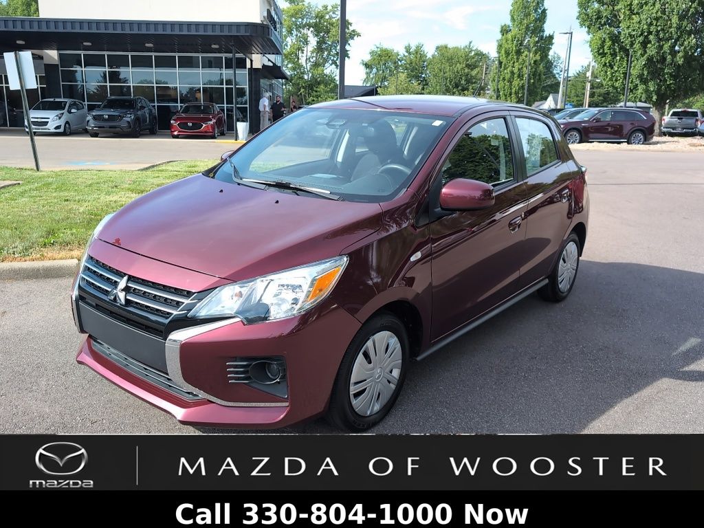 Wine Red Metallic 2024 Mitsubishi Mirage ES FWD Hatchback Front-Wheel Drive Continuously Variable Transmission