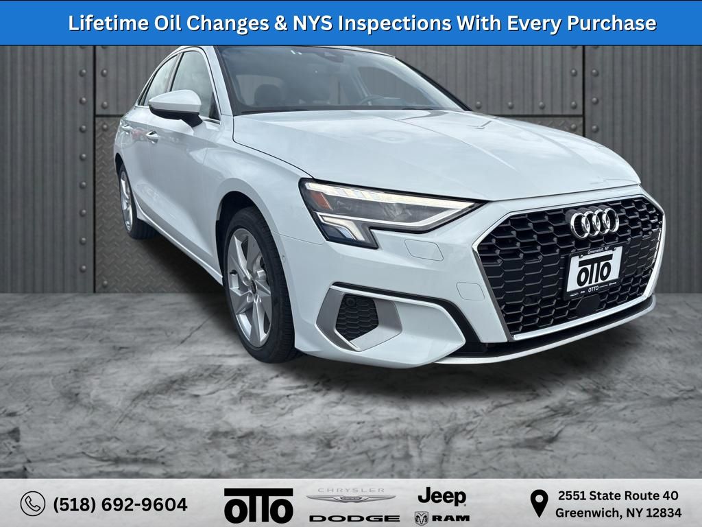 Ibis White 2024 Audi A3 40 TFSI Premium FWD Sedan Front-Wheel Drive 7-Speed Automatic