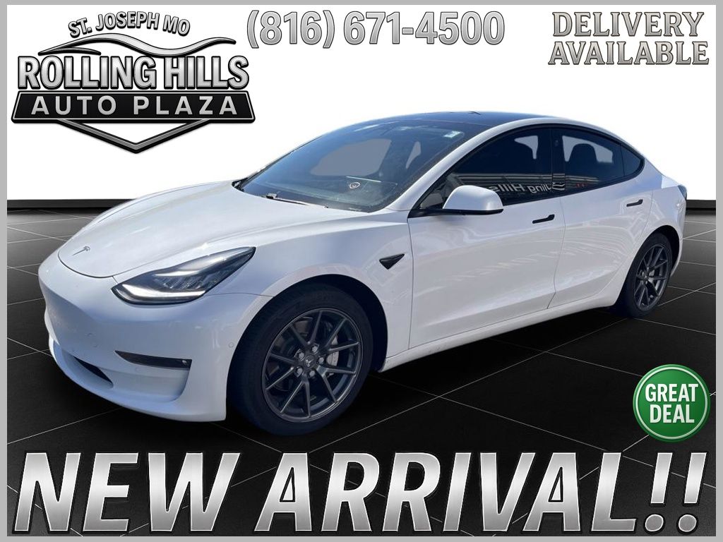 Pearl White Multi-Coat 2021 Tesla Model 3 Long Range AWD Sedan All-Wheel Drive 1-Speed Automatic