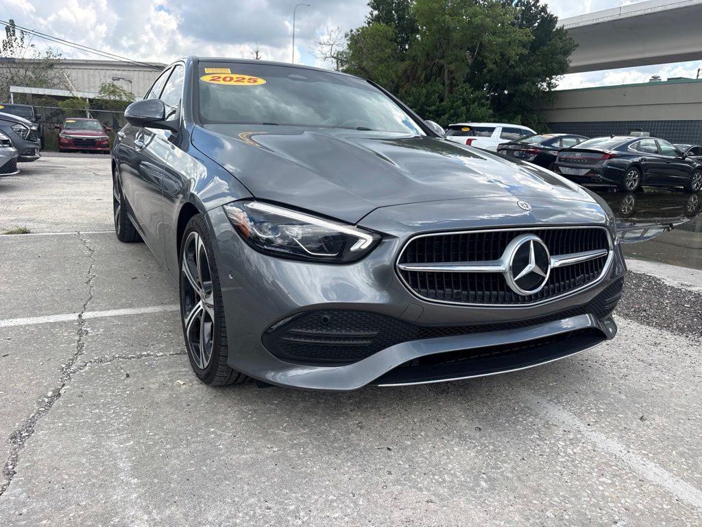 Gray 2025 Mercedes-Benz C-Class Sedan Rear-Wheel Drive 9-Speed Automatic