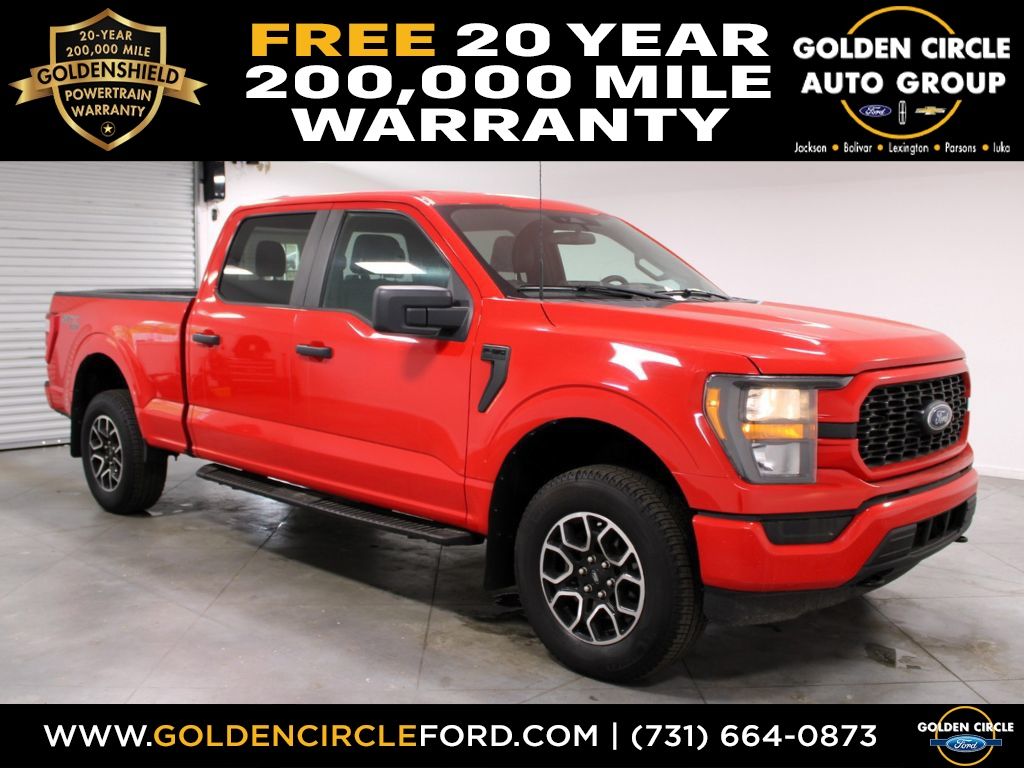 Race Red 2023 Ford F-150 XL SuperCrew 4WD Pickup Truck Four-Wheel Drive Automatic