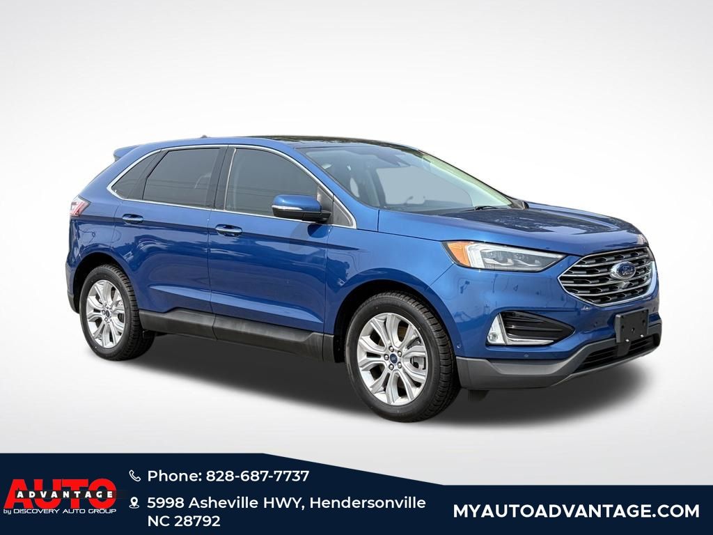Atlas Blue Metallic 2021 Ford Edge SUV / Crossover All-Wheel Drive 8-Speed Automatic