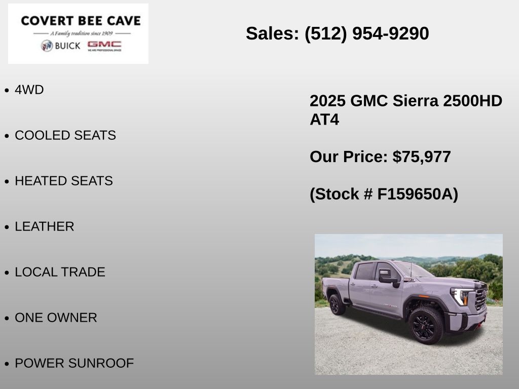 Used Car 2025 Gmc Sierra 2500hd  At4 For Sale Under $80,000 In Austin, Texas