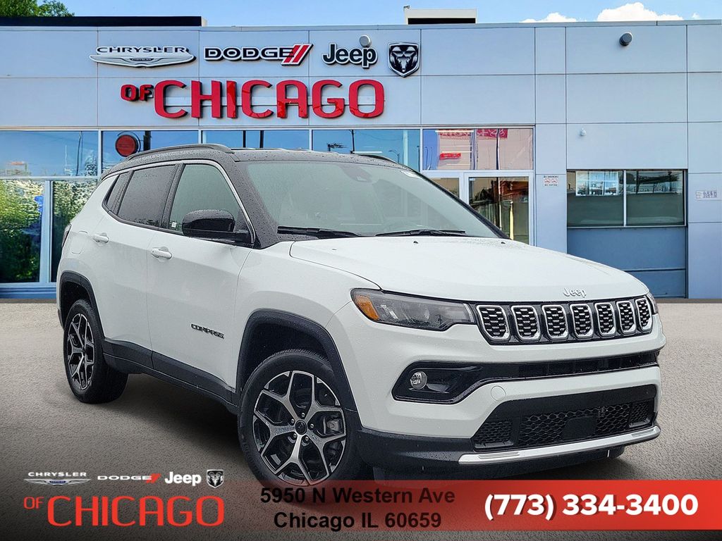 Bright White Clearcoat 2025 Jeep Compass SUV / Crossover Four-Wheel Drive 8-Speed Automatic