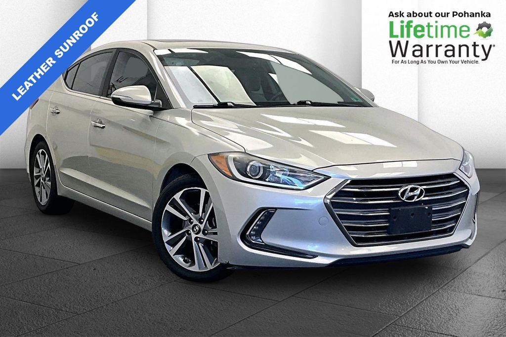 Silver 2017 Hyundai Elantra Sedan Front-Wheel Drive Automatic