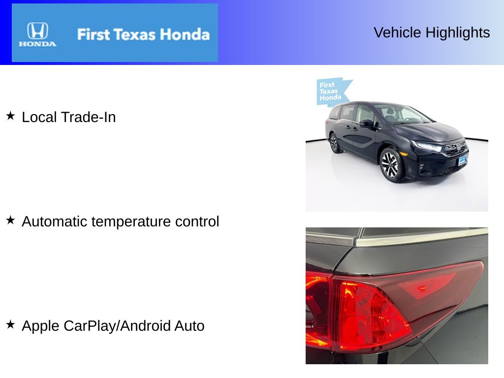 Used Car 2025 Honda Odyssey  Ex-l For Sale Under $40,000 In Austin, Texas