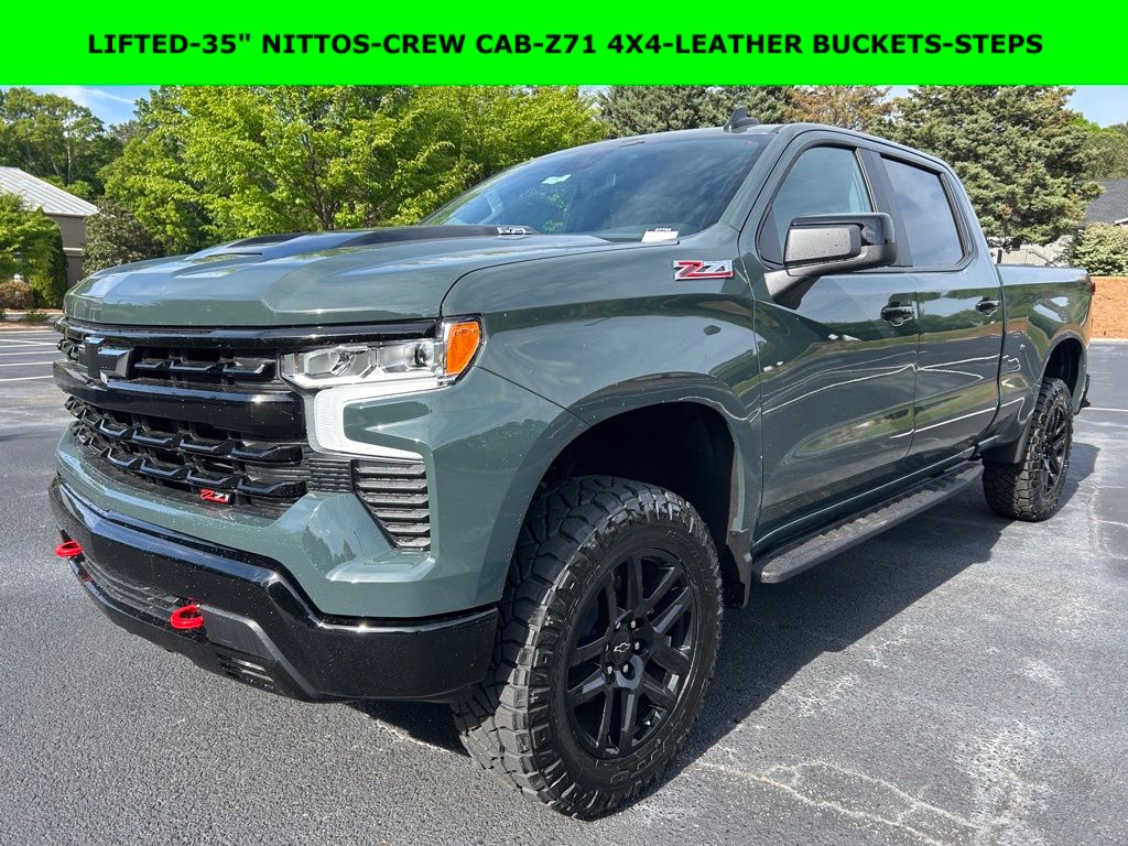 Cypress Gray 2026 Chevrolet Silverado 1500 LT Trail Boss Crew Cab 4WD Pickup Truck Four-Wheel Drive Automatic