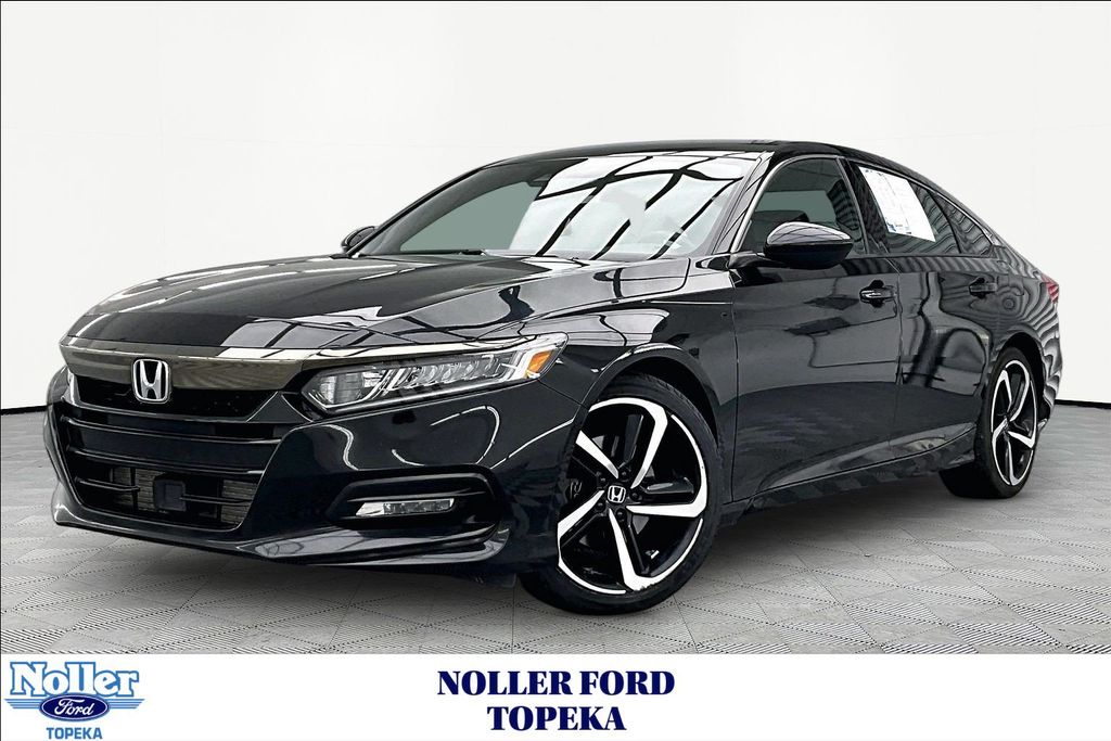 Black 2018 Honda Accord Sedan Front-Wheel Drive Continuously Variable Transmission