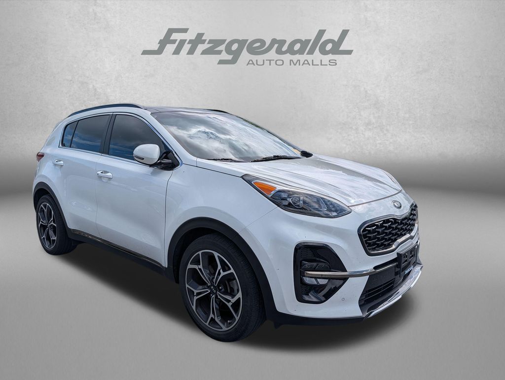 Snow White Pearl 2021 Kia Sportage SUV / Crossover Front-Wheel Drive 6-Speed Automatic Overdrive