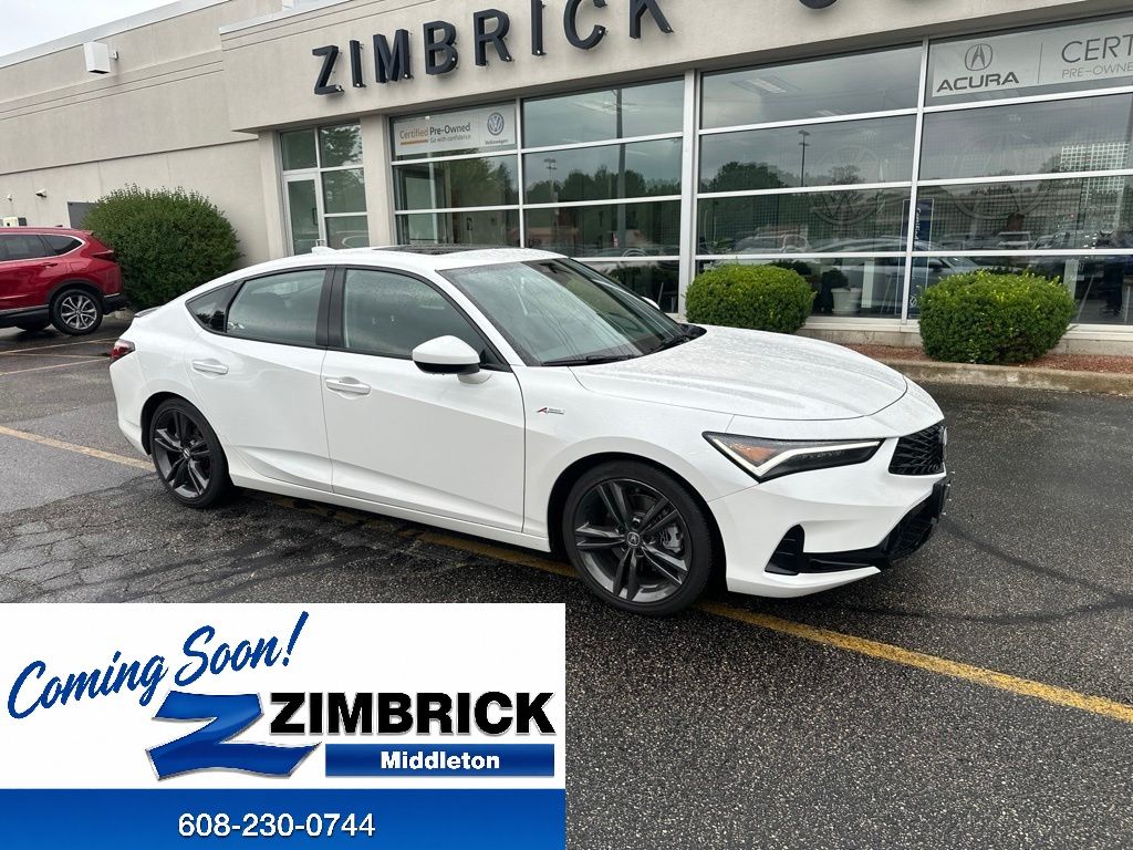 Platinum White Pearl 2025 Acura Integra Sedan Front-Wheel Drive Continuously Variable Transmission