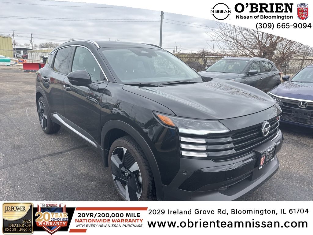 Super Black 2025 Nissan Kicks SR AWD SUV / Crossover All-Wheel Drive Continuously Variable Transmission