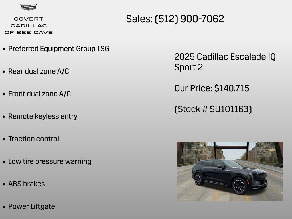 New Car 2025 Cadillac Escalade  Sport For Sale Under $150,000 In Austin, Texas