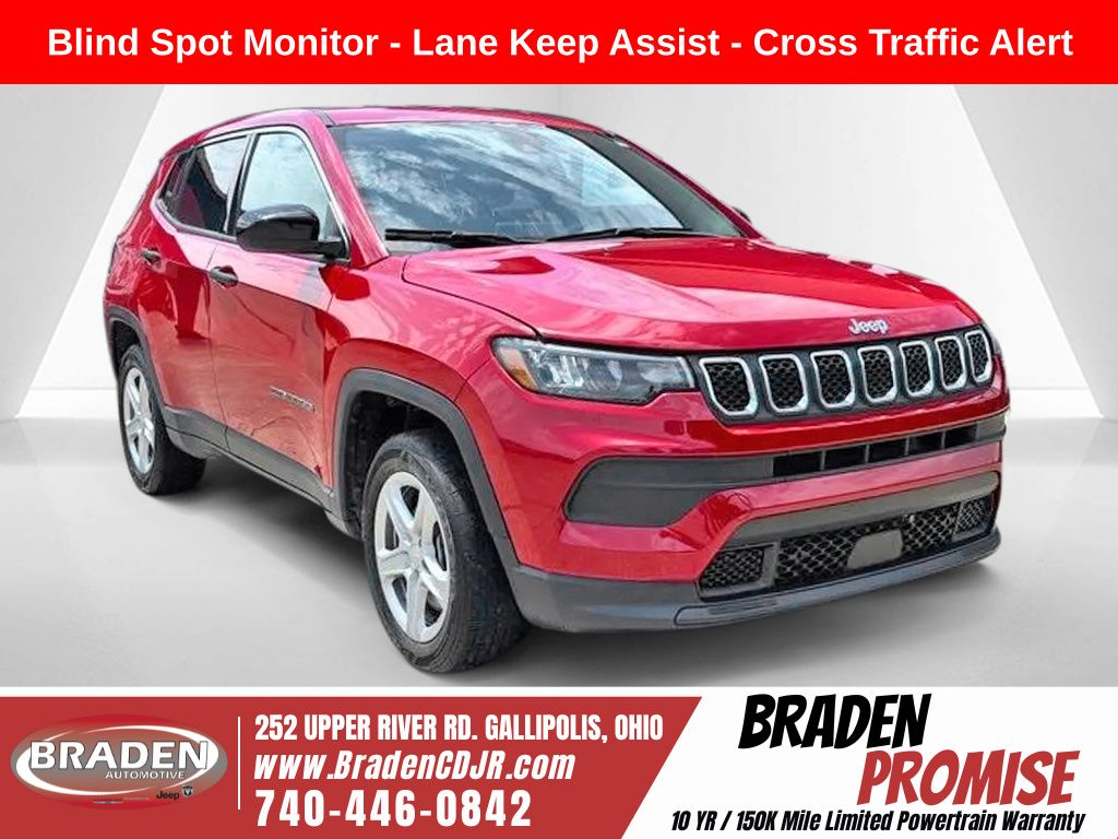Redline Pearlcoat 2023 Jeep Compass SUV / Crossover Four-Wheel Drive 8-Speed Automatic