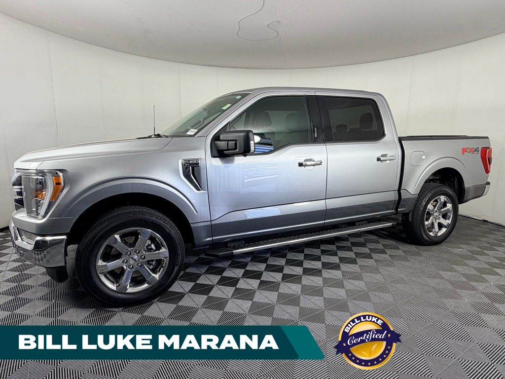 Iconic Silver Metallic 2021 Ford F-150 Pickup Truck Four-Wheel Drive Automatic