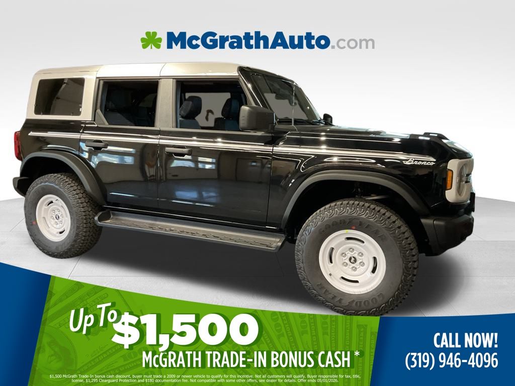 Shadow Black 2025 Ford Bronco Heritage Edition 4-Door 4WD SUV / Crossover Four-Wheel Drive Automatic