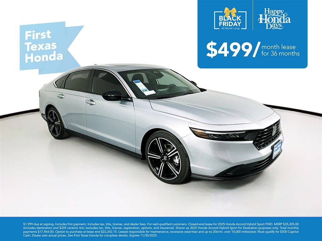 New Car 2025 Honda Accord Hybrid  Sport For Sale Under $35,000 In Austin, Texas