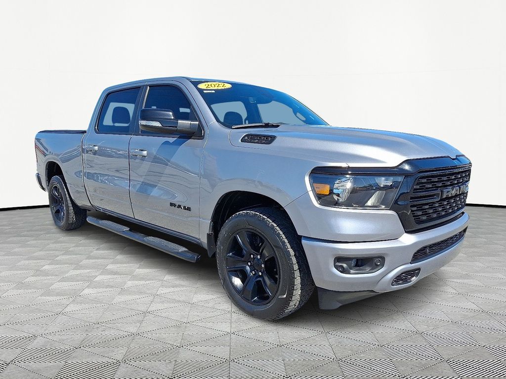 Billet Silver Metallic Clearcoat 2022 RAM 1500 Big Horn Crew Cab 4WD Pickup Truck Four-Wheel Drive 8-Speed Automatic