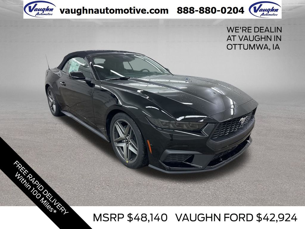 Shadow Black 2026 Ford Mustang EcoBoost Premium Convertible RWD Convertible Rear-Wheel Drive Automatic