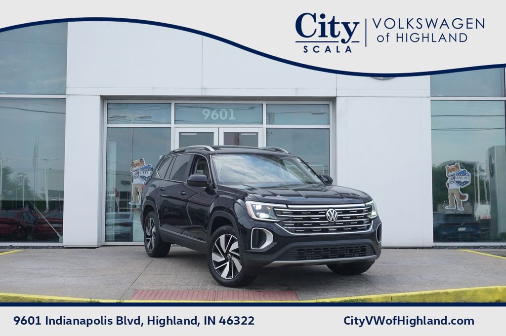Deep Black Pearl 2025 Volkswagen Atlas SUV / Crossover All-Wheel Drive 8-Speed Automatic