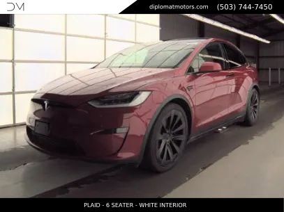 Red Multi-Coat 2022 Tesla Model X Plaid AWD SUV / Crossover All-Wheel Drive 1-Speed Automatic