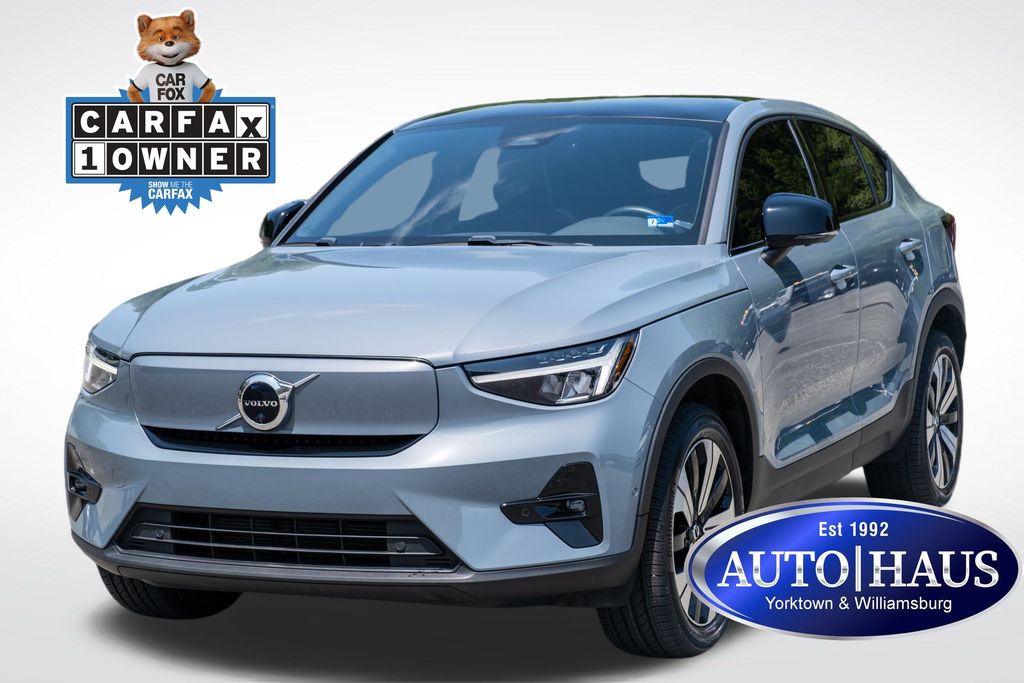 Thunder Gray Metallic 2023 Volvo C40 Recharge SUV / Crossover All-Wheel Drive 1-Speed Automatic