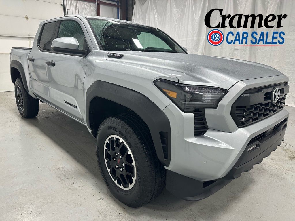 Celestial Silver Metallic 2025 Toyota Tacoma TRD Off-Road Double Cab 4WD Pickup Truck Four-Wheel Drive 8-Speed Automatic
