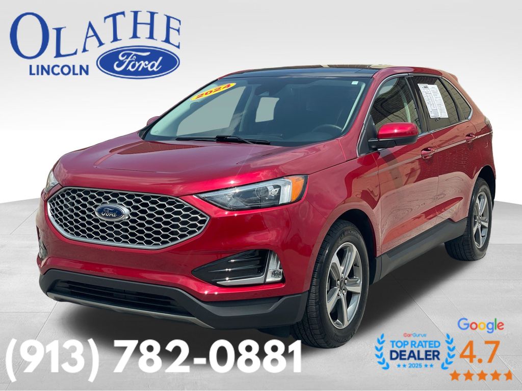 Rapid Red Metallic Tinted Clearcoat 2024 Ford Edge SUV / Crossover All-Wheel Drive 8-Speed Automatic