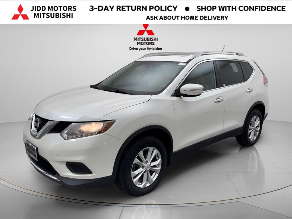 Pearl White 2015 Nissan Rogue SV AWD SUV / Crossover All-Wheel Drive Continuously Variable Transmission