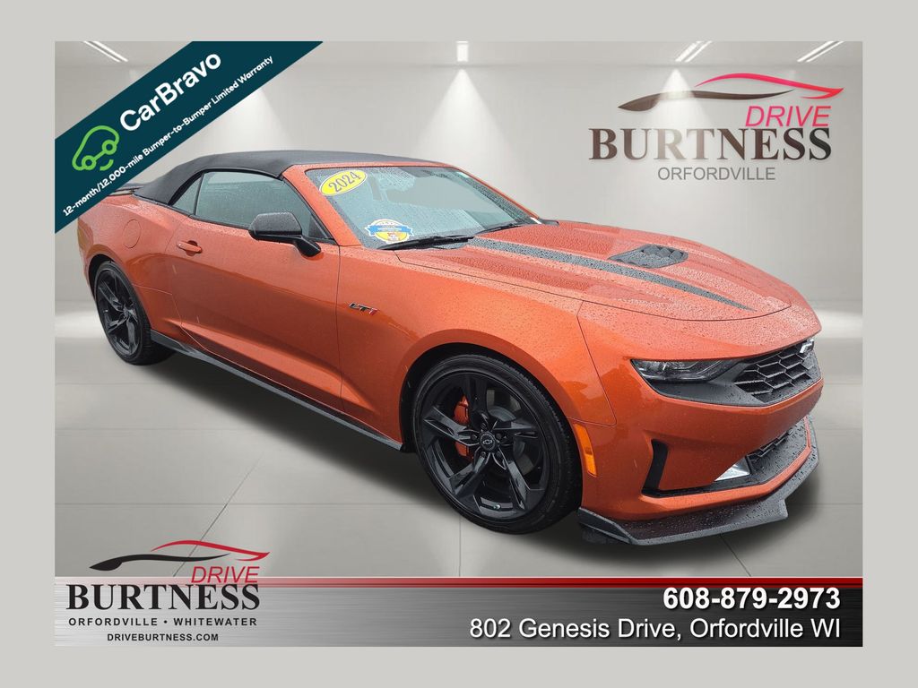 Vivid Orange Metallic 2024 Chevrolet Camaro Convertible Rear-Wheel Drive Automatic