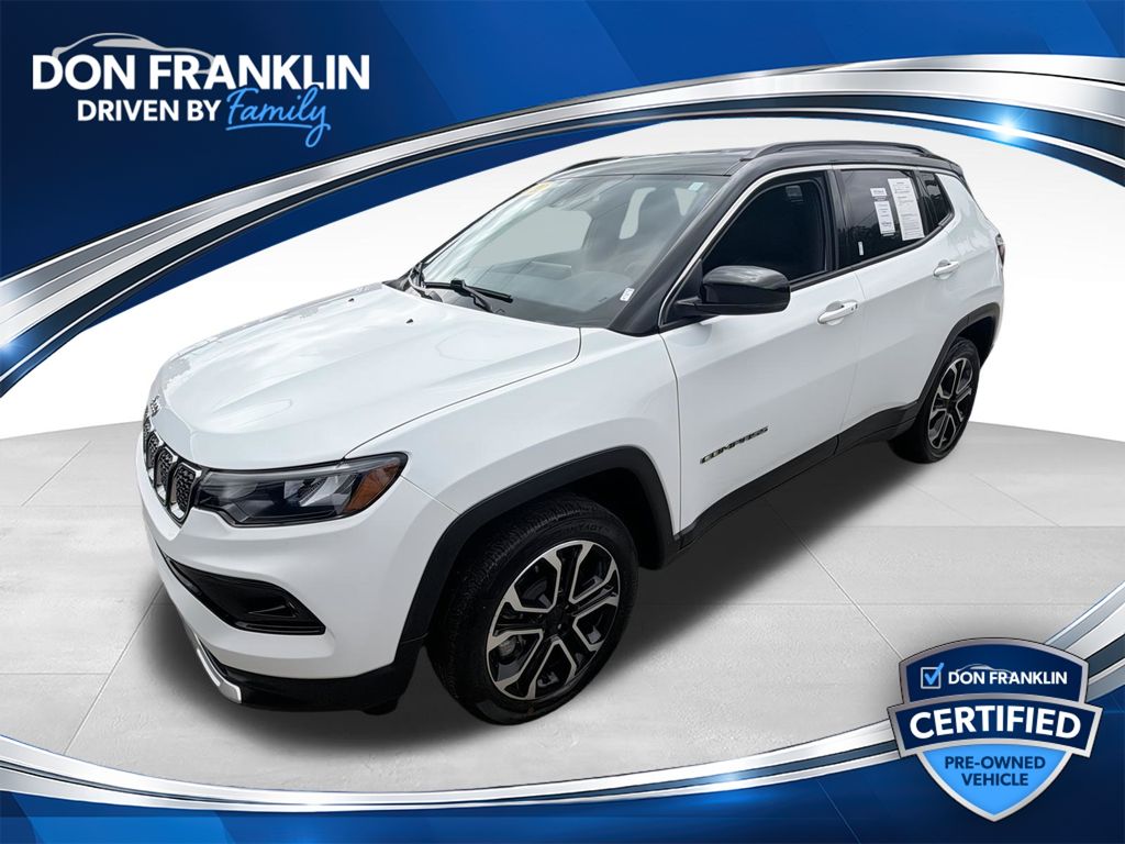 Bright White Clearcoat 2023 Jeep Compass SUV / Crossover Four-Wheel Drive 8-Speed Automatic