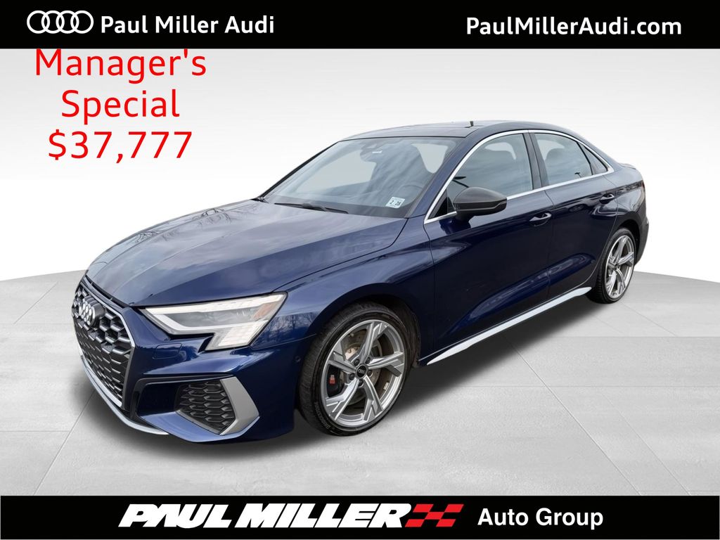 Blue Metallic 2023 Audi S3 2.0T quattro Prestige AWD Sedan All-Wheel Drive 7-Speed Automatic