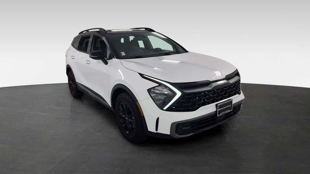 Glacier White Pearl/Ebony Black Roof 2023 Kia Sportage SUV / Crossover All-Wheel Drive 8-Speed Automatic