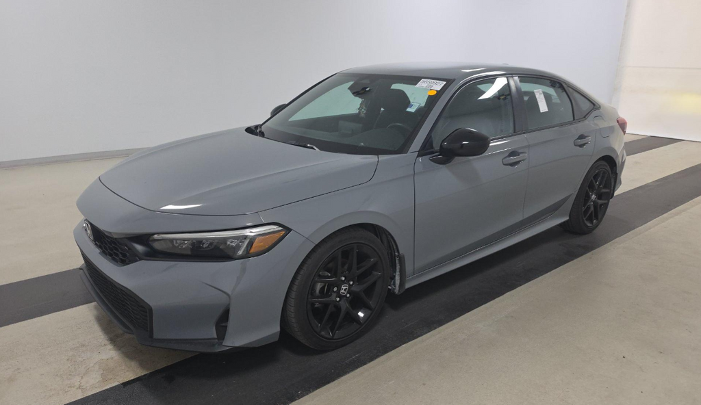 Gray 2025 Honda Civic Sedan Front-Wheel Drive Continuously Variable Transmission