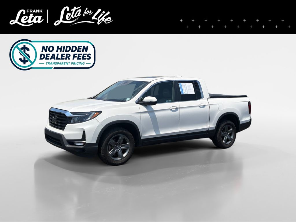 Platinum White Pearl 2023 Honda Ridgeline Pickup Truck All-Wheel Drive 9-Speed Automatic