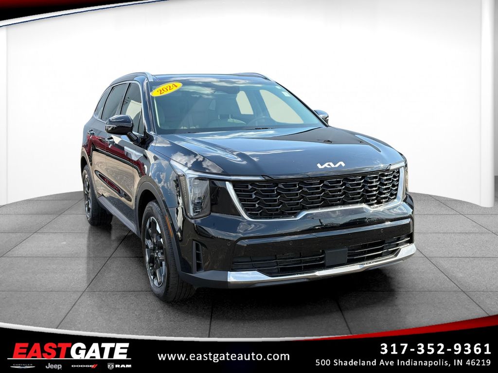 Ebony Black 2024 Kia Sorento S FWD SUV / Crossover Front-Wheel Drive 8-Speed Automatic