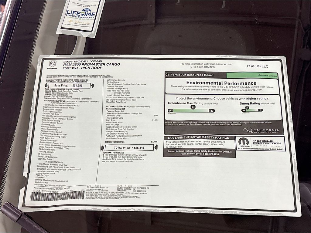 2026 Ram ProMaster 2500 High Roof