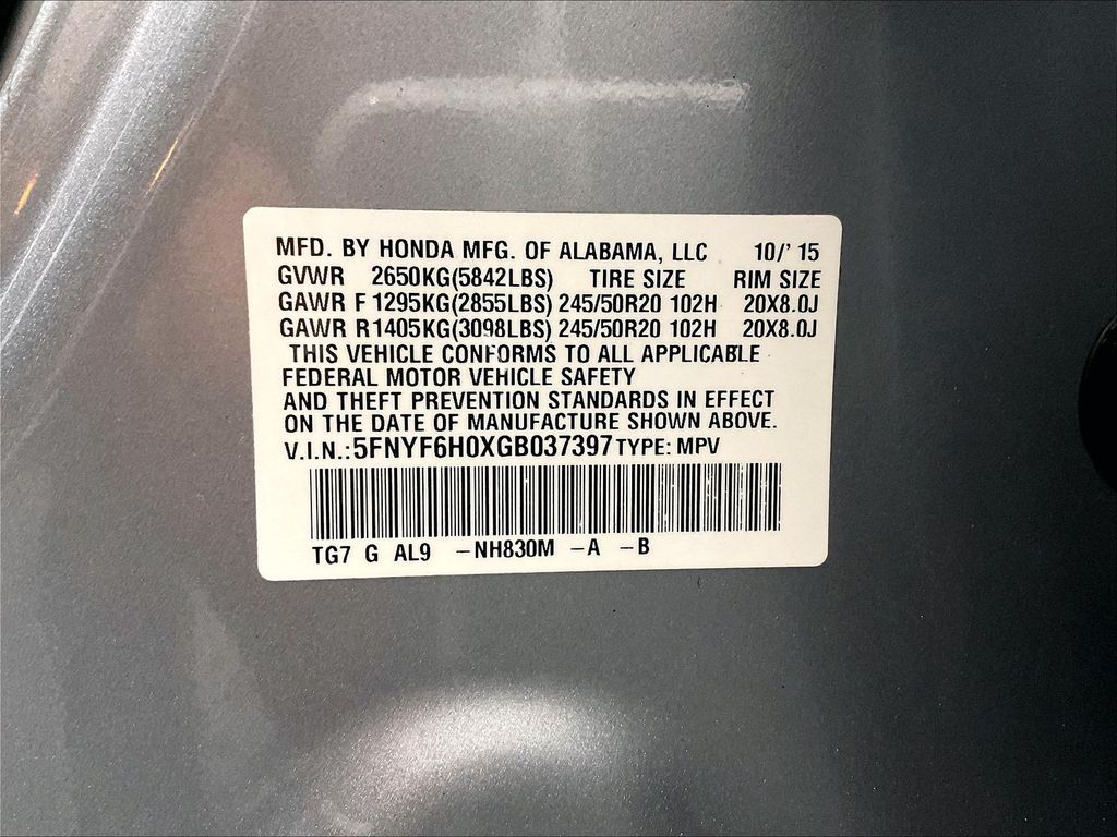 2016 Honda Pilot — photo 37