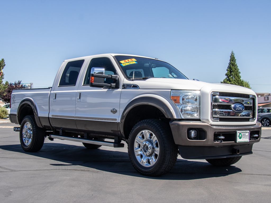 White Platinum Clearcoat Metallic 2015 Ford F-350 Super Duty Pickup Truck Four-Wheel Drive 6-Speed Automatic
