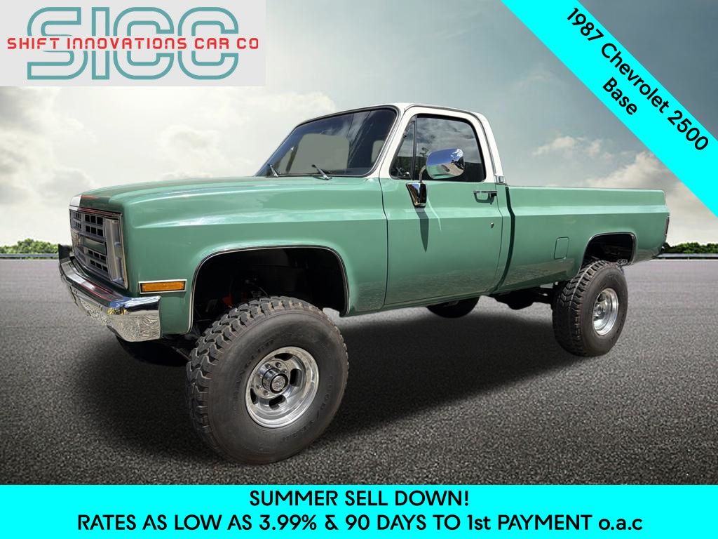 Green 1987 Chevrolet R/V 20 Pickup Truck Four-Wheel Drive Automatic