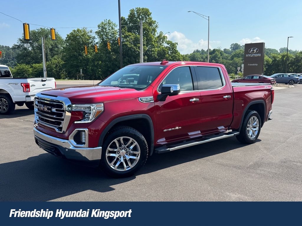 Cayenne Red Tintcoat 2021 GMC Sierra 1500 SLT Crew Cab 4WD Pickup Truck Four-Wheel Drive Automatic