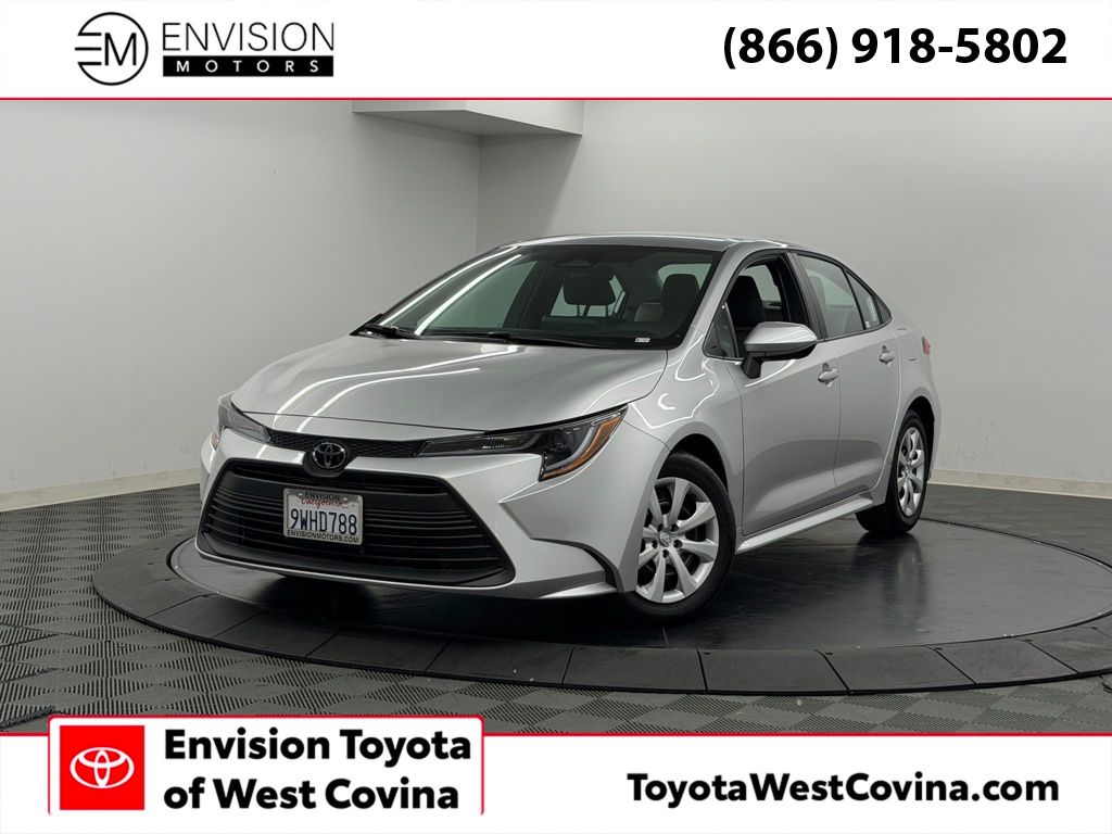 Classic Silver Metallic/Midnight Black Metallic 2026 Toyota Corolla LE FWD Sedan Front-Wheel Drive Continuously Variable Transmission