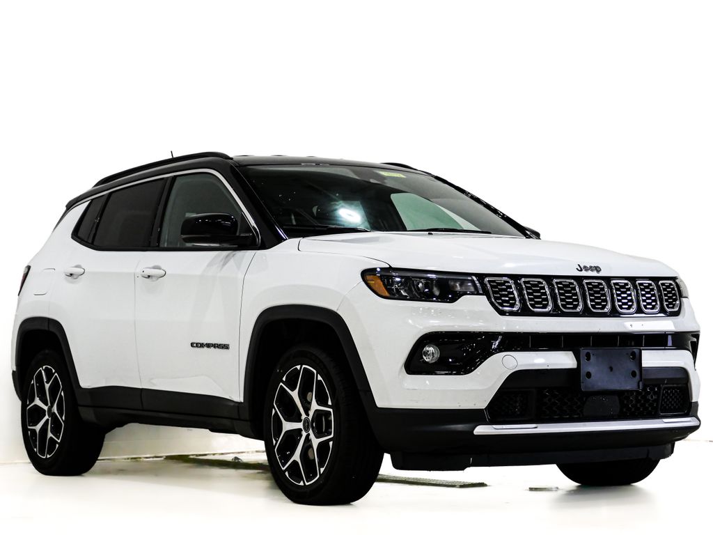 Bright White Clearcoat 2025 Jeep Compass SUV / Crossover Four-Wheel Drive 8-Speed Automatic
