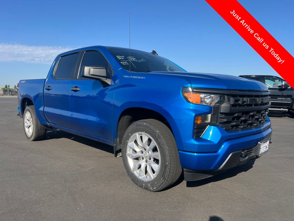 Glacier Blue Metallic 2022 Chevrolet Silverado 1500 Pickup Truck Four-Wheel Drive 8-Speed Automatic